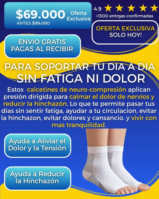 Medias de compresión - TheraFit -  Reduce a la hinchazón - Ayuda la circulación - Alivia Dolor.
